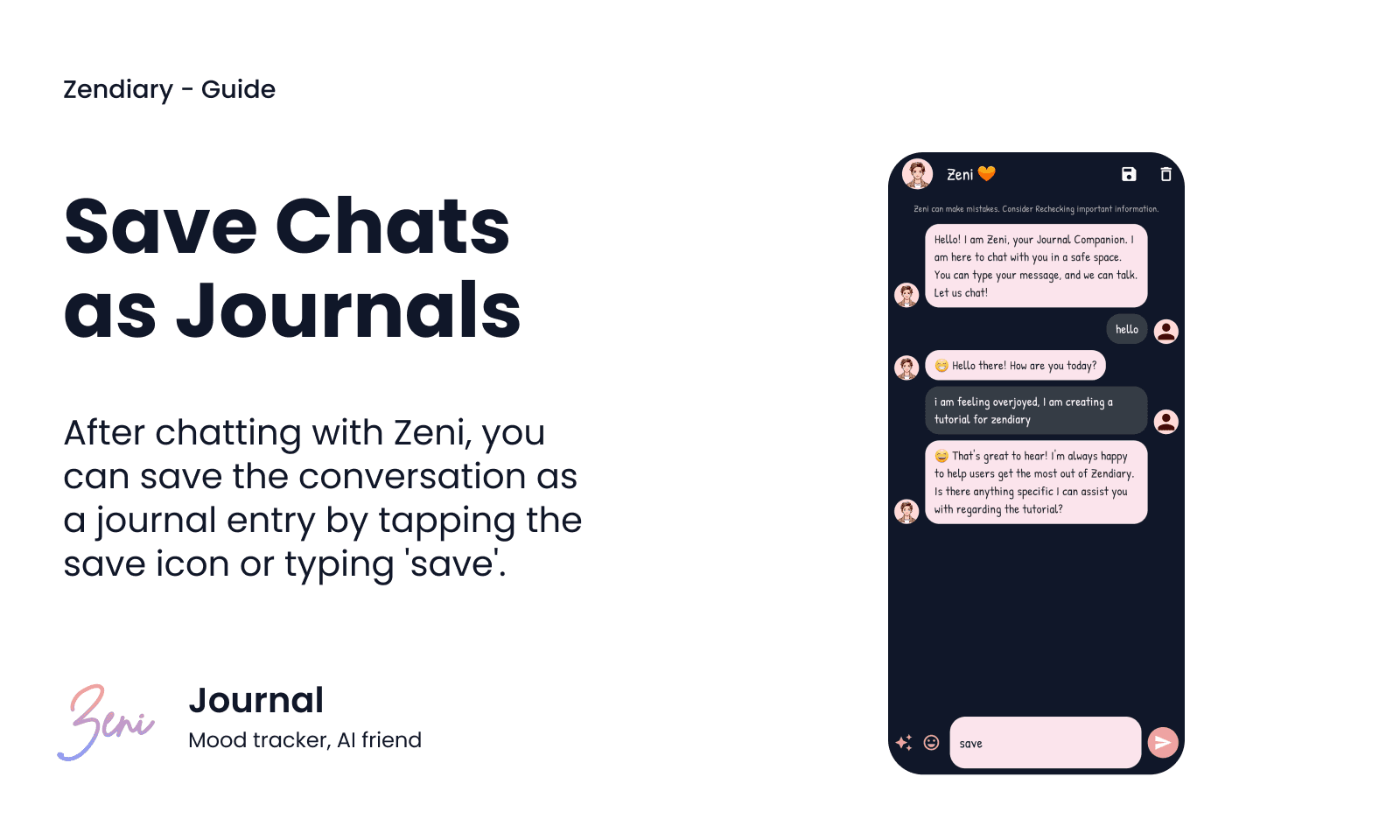 Save Chats as Journals